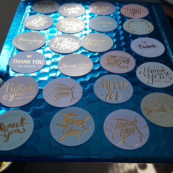 46 pcs Multicolored Thank You Stickers 1.38" in - Picture 3 of 13